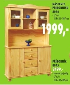 Příborník, masiv borovice