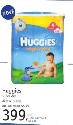 Huggies super dry, dětské pleny