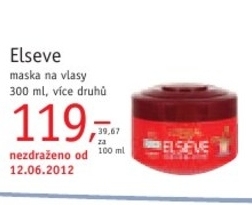 Elseve, maska na vlasy/více druhů