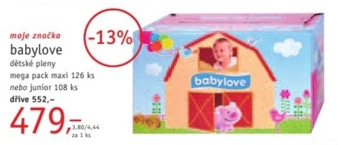 Babylove, dětské plenky mega pack