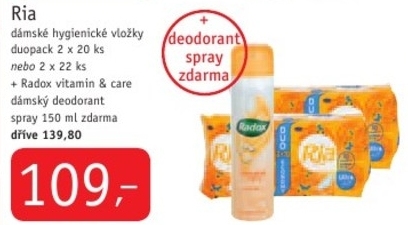 Ria duopack a Radox vitamin care zdarma
