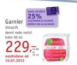 Garnier Ultralift, denní nebo noční krém