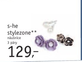 s.he stylezone, náušnice 3 páry