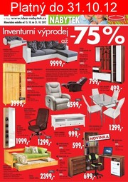 akční leták IDEA nábytek 15.10.2012-31.10.2012