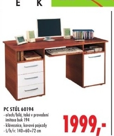PC stůl, buk