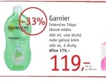 Tělové mléko Garnier Intensive 7 days