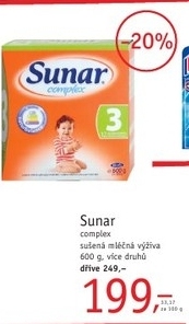 Sunar complex, sušená mléčná výživa