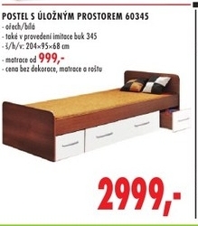 Postel s úložným prostorem