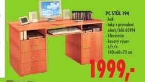 PC stůl, buk