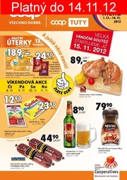 akční leták COOP 1.11.2012-14.11.2012