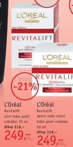 L´Oréal Revitalift oční krém proti vráskám 