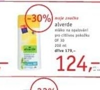 Alverde, mléko na opalování pro citlivou pokožku OF30