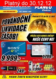 akční leták Planeo Elektro 27.12.2012-30.12.2012