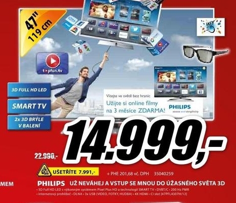 Televizor 3D FULL HD SMART PHILIPS