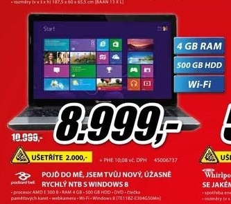 Notebook PACKARD BELL 4GB