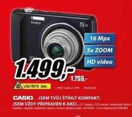 Fotoaparát CASIO 16 Mpx
