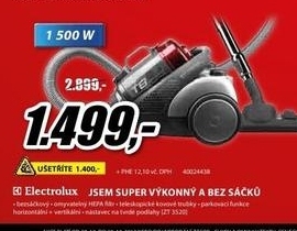 Vysavač prachu ELECTROLUX 1500W