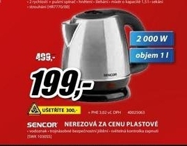 Rychlovarná konev SENCOR
