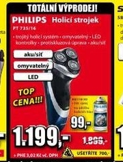holicí strojek PHILIPS , omyvatelný