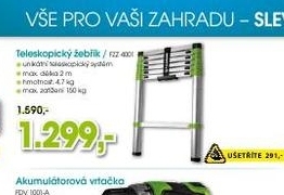 teleskopický žebřík 2m  FIELDMANN
