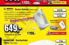 ruční šlehač BOSCH 450W