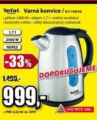 varná konvice TEFAL 1,7L