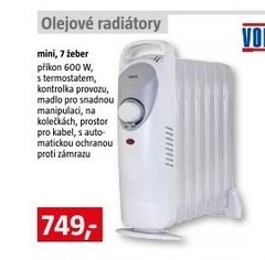 olejový radiátor 7 žeber 