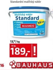 malířský nátěr Standart 14 kg