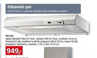 odsávač par DH 620