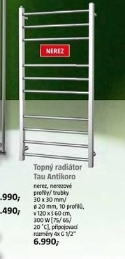 koupelnový radiátor Tau Antiko