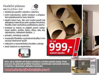 flexibilní pískovec 