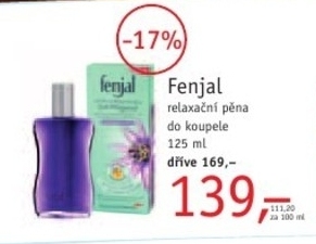 Fenjal, relaxační pěna do koupele