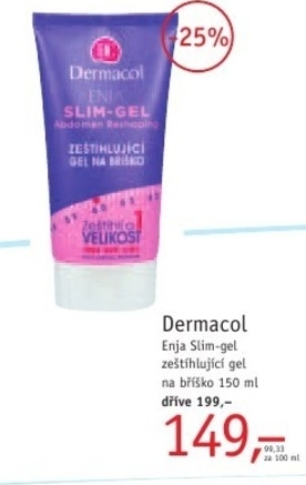Dermacol Enja Slim gel, zeštíhlující gel na bříško