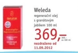 Weleda regenerační olej s granátovým jablkem