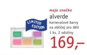 Alverde, karnevalové barvy na obličej pro děti