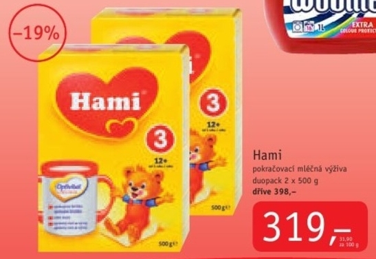 Hami, pokračovací mléčná výživa