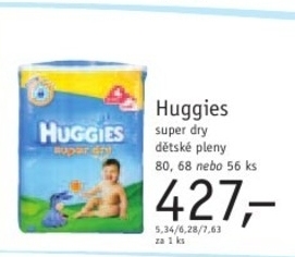 Huggies Super Dry, dětské plenky