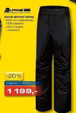 pánské lyžařské kalhoty ALPINE