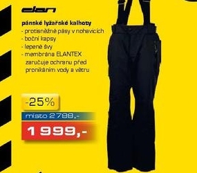 pánské lyžařské kalhoty ELAN
