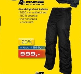 dámské lyžařské kalhoty ALPINE