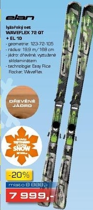 lyžařský set ELAN WAVEFLEX 72QT
