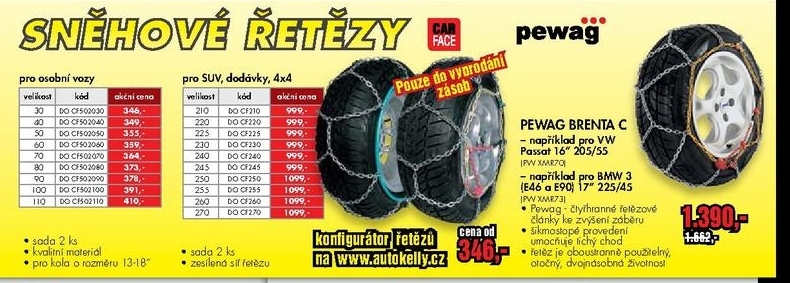sněhové řetězy PEWAG BRENTA C