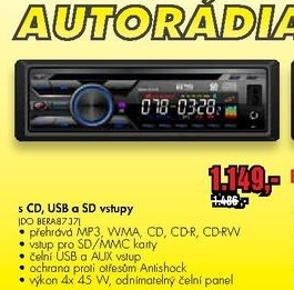 autorádio BENG  s CD a SD