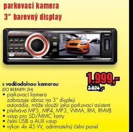 autorádio BENG s vodotěsnou kamerou