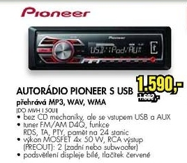 autorádio PIONEER s USB