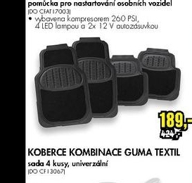 univerzální autokoberce guma-textil 4ks