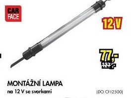 montážní lampa se svorkami