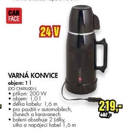 varná konvice 1 litr 24V