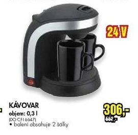 kávovar 24V 0,3litry