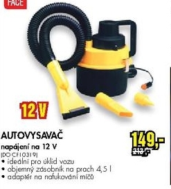 autovysavač 12V